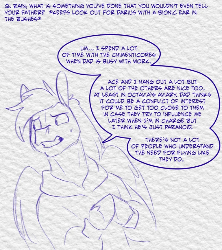 Ask the Cast #14 (2024) — Art by Foxena