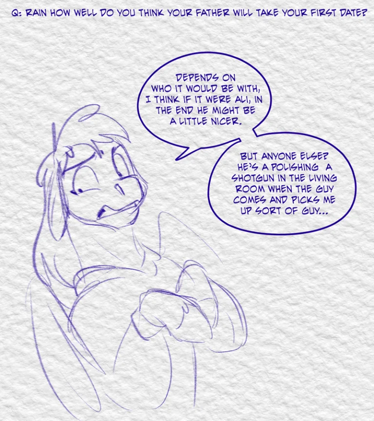 Ask the Cast #41 (2024) — Art by Foxena