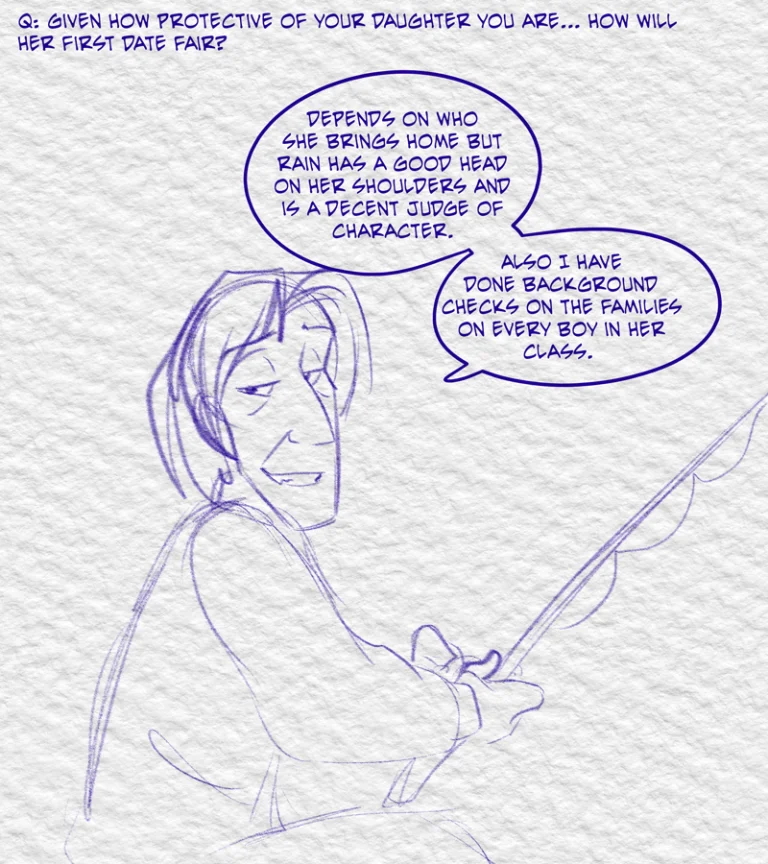 Ask the Cast #42 (2024) — Art by Foxena