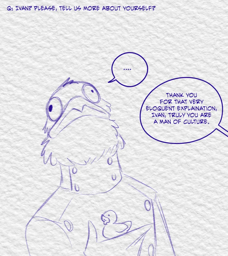 Ask the Cast #45 (2024) — Art by Foxena