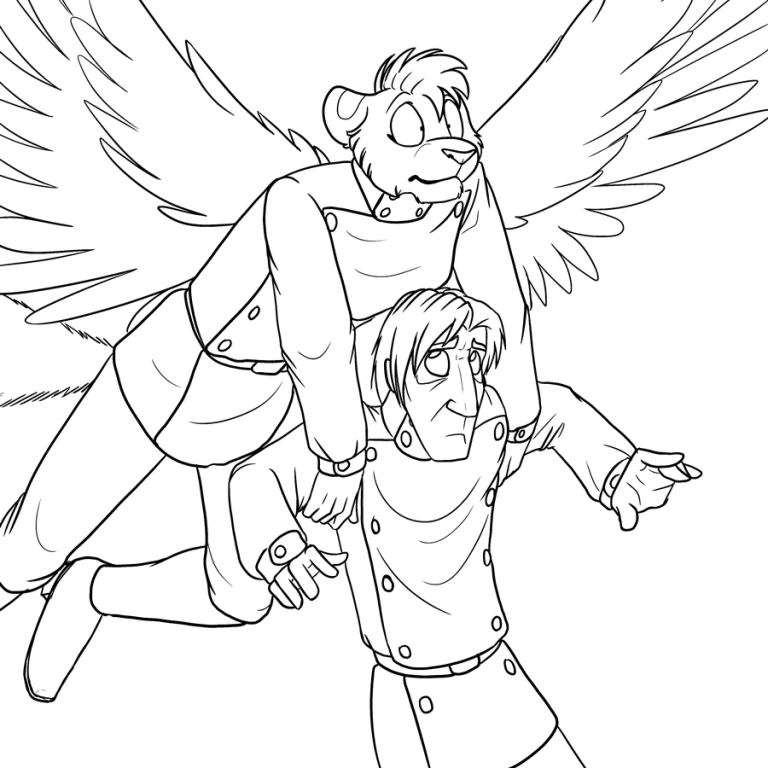 A rescue from Archy. — Art by Foxena