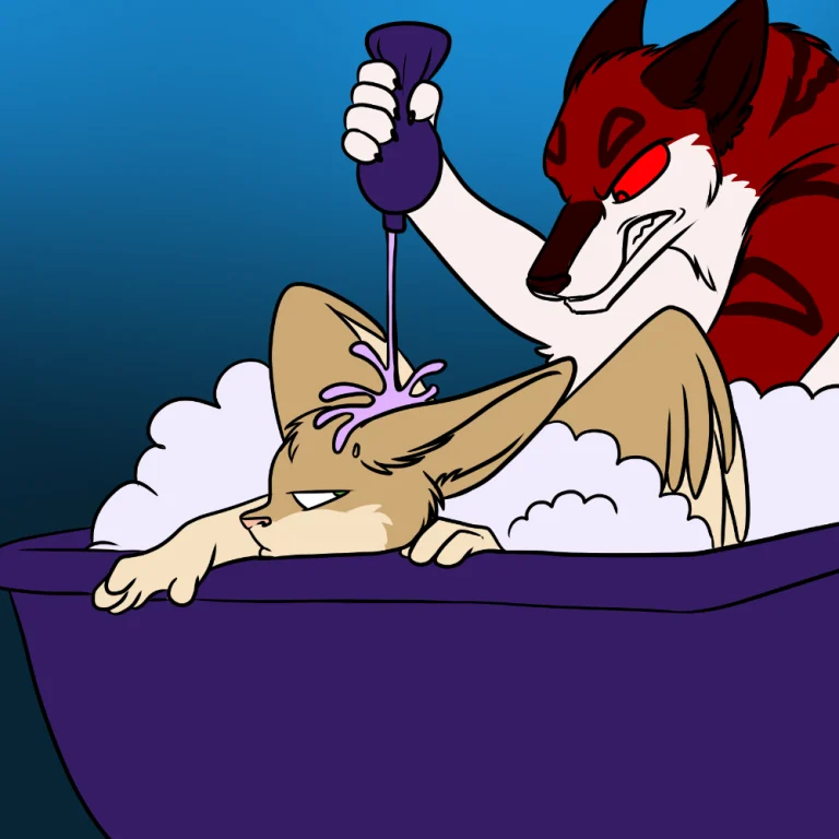 Revenge for stealing Bane's pie. — Art by Foxena