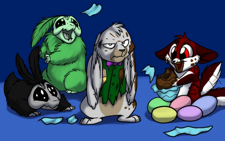 E-Ray Easter chaos. — Art by Foxena