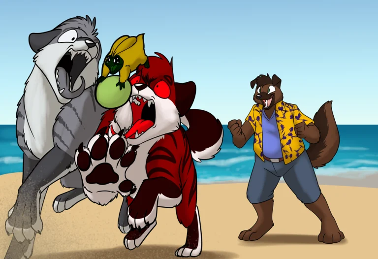 A new dire to play ball with. — Art by Foxena