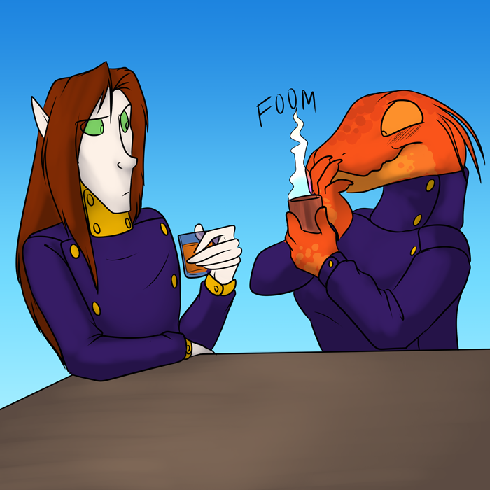 The legendary fire-water. — Art by Foxena