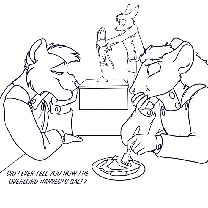 Salt harvesting methods. — Art by Foxena