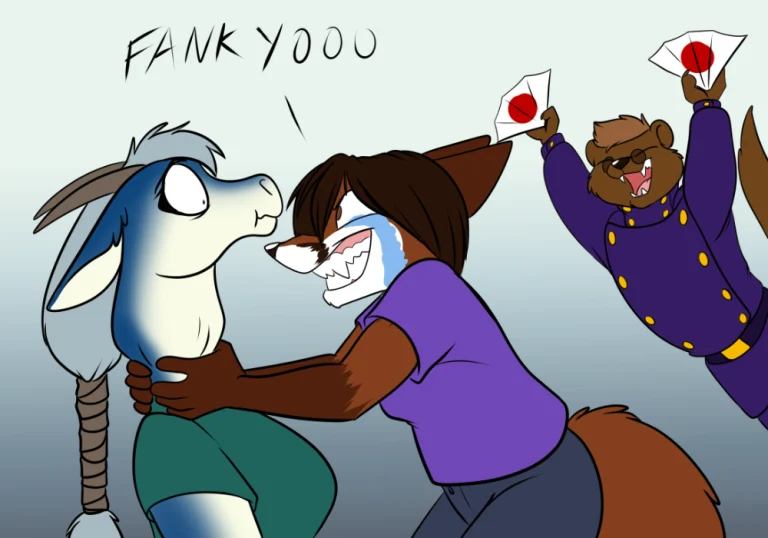 Cultural osmosis from the new minions. — Art by Foxena