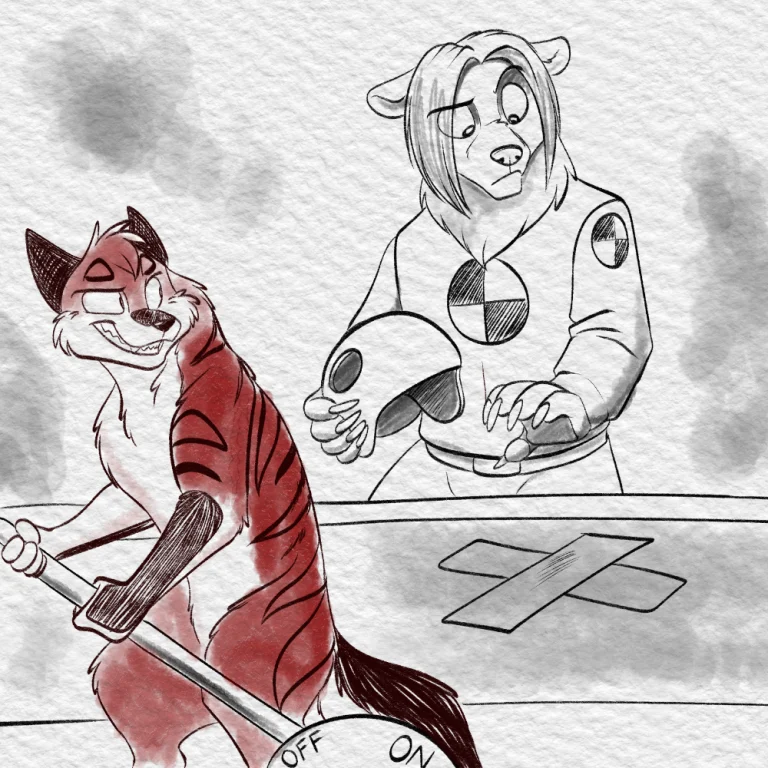 Inktober 2021 - "Thetestisperfectlysafe!" — Art by Foxena