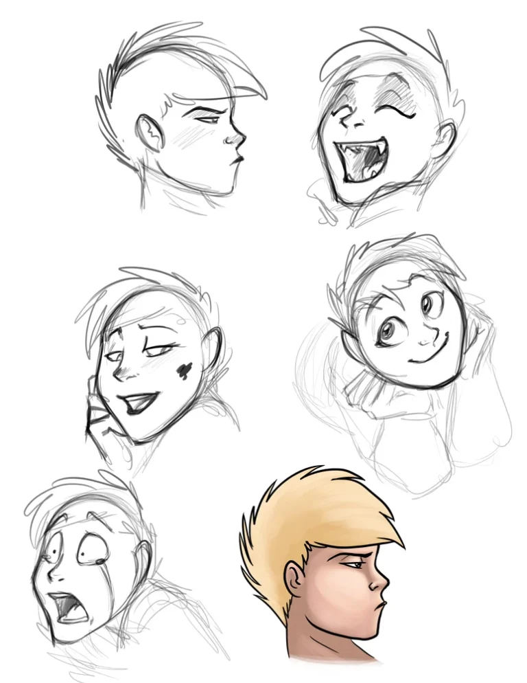 Expression sheet for Alexandrite. — Art by Foxena
