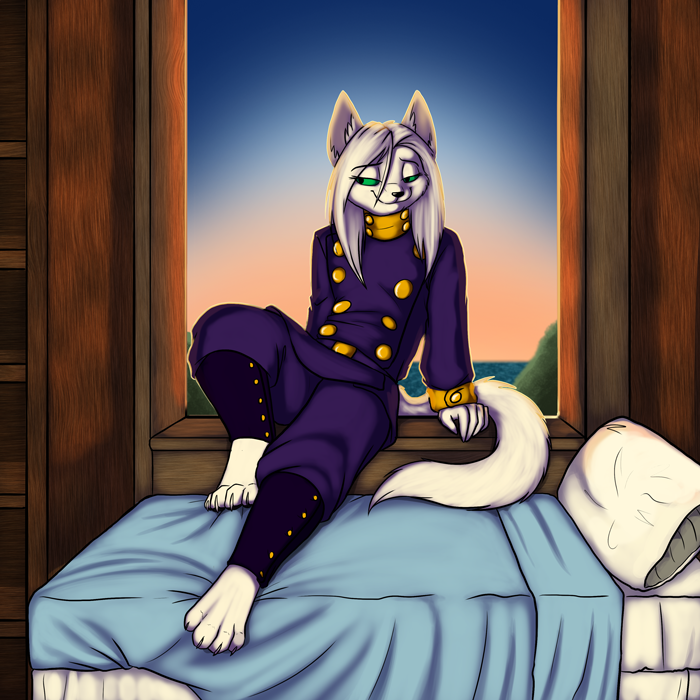 Artemis in her minion uniform. — Art by Foxena