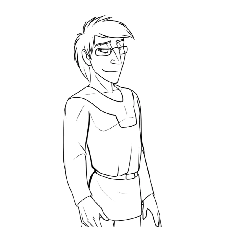 Ian looking less nervous than usual. — Art by Foxena