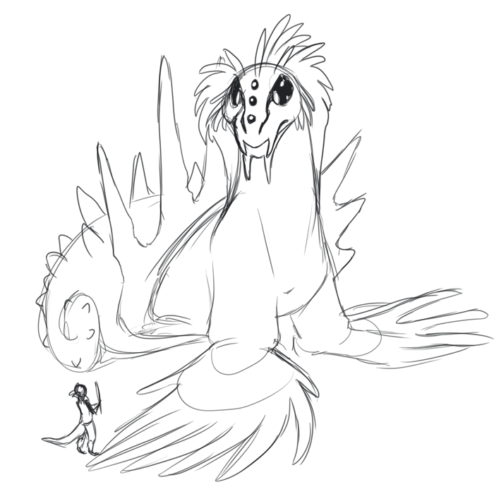 A dragon from Alvarni. — Art by Foxena