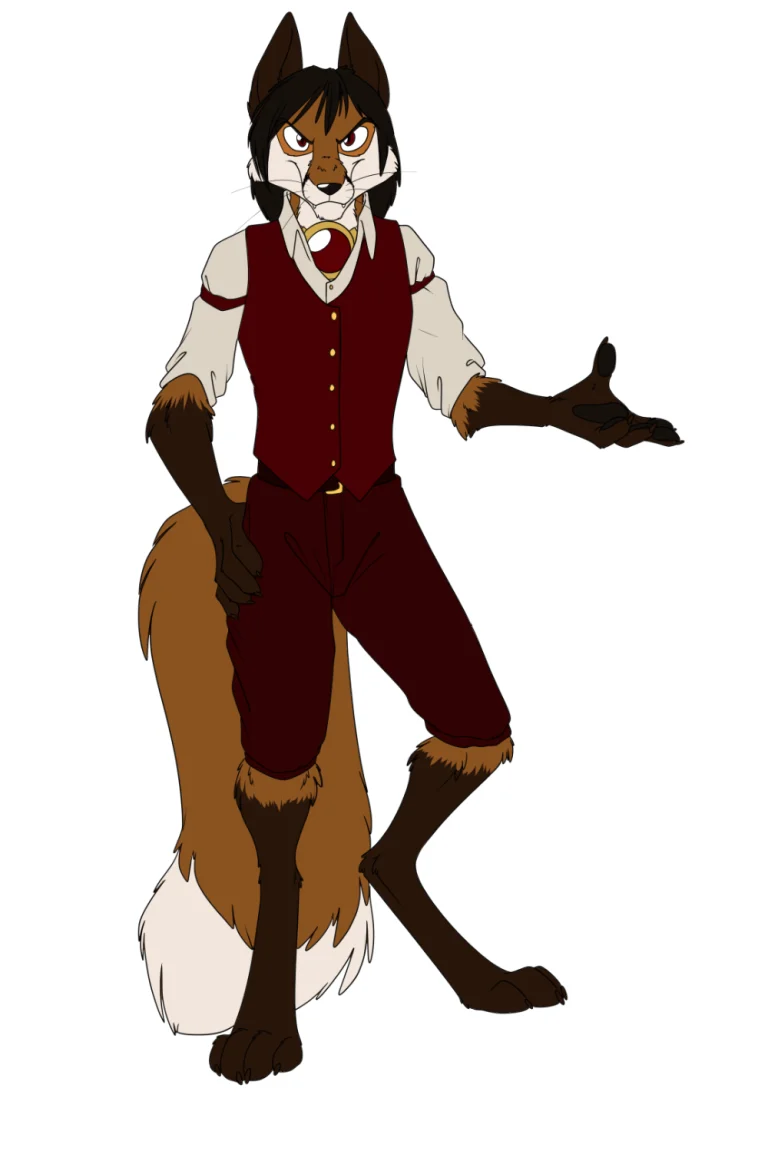Cabayo in his caravan outfit. — Art by Foxena