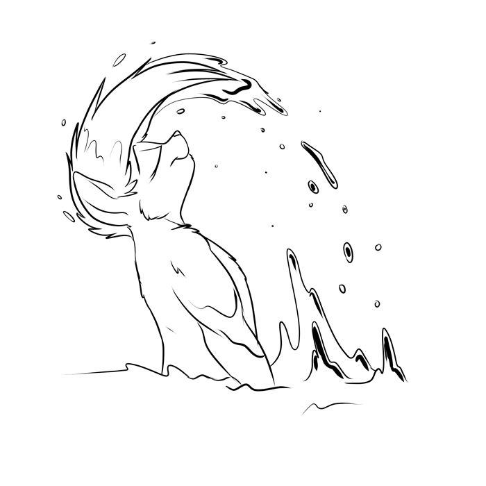 Inktober 2017 - Artemis emerging from the sea. — Art by Foxena
