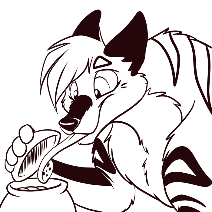 Inktober 2017 - Bane grabbing a cookie. — Art by Foxena