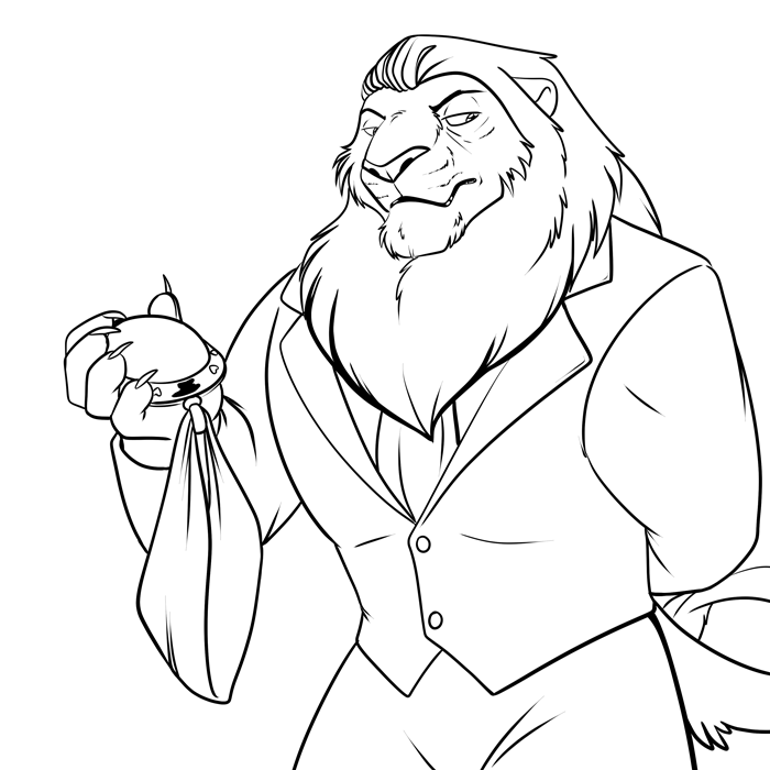 Inktober 2017 - Aileeron's racist dad. — Art by Foxena