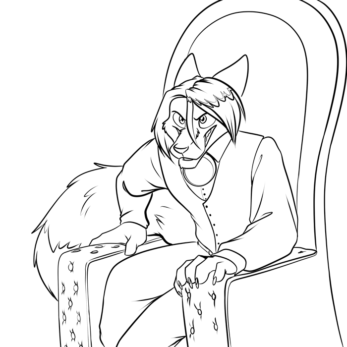 Inktober 2018 - Cabayo the tyrant on his throne. — Art by Foxena