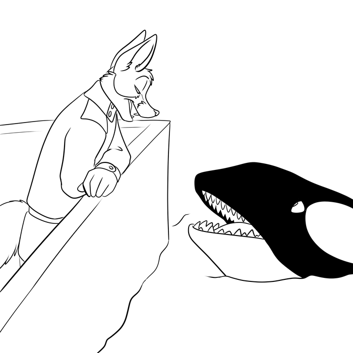 Inktober 2018 - General Bolton having a chat with his coworkers. — Art by Foxena