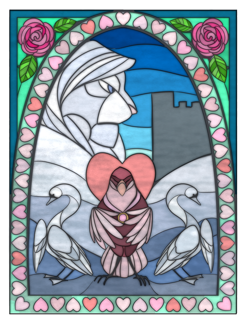 Rose stained-glass. — Art by Foxena