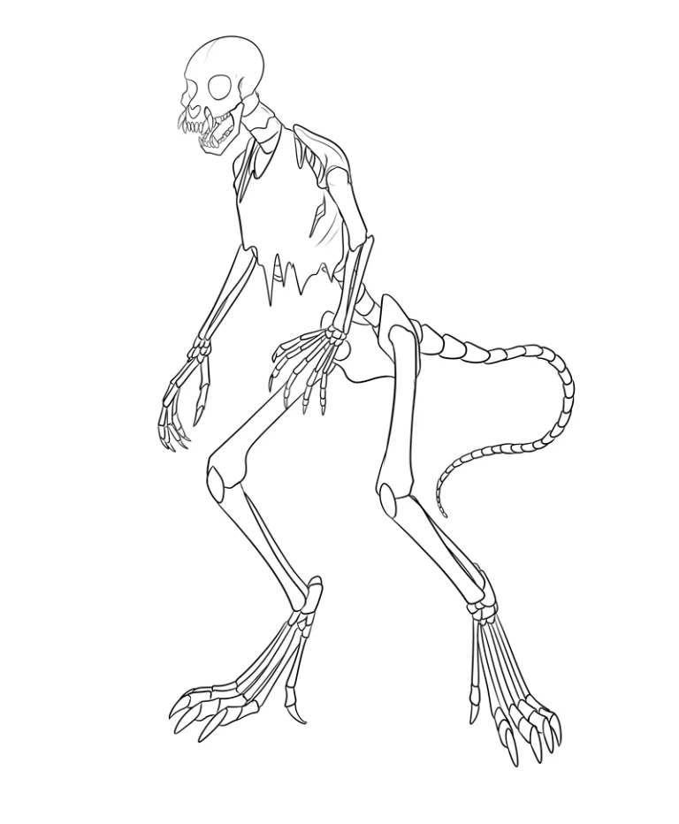 Darnathi skeleton reference. — Art by Foxena