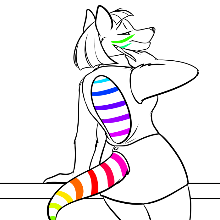Inktober 2019 - Brambi putting on her signature body paint. — Art by Foxena