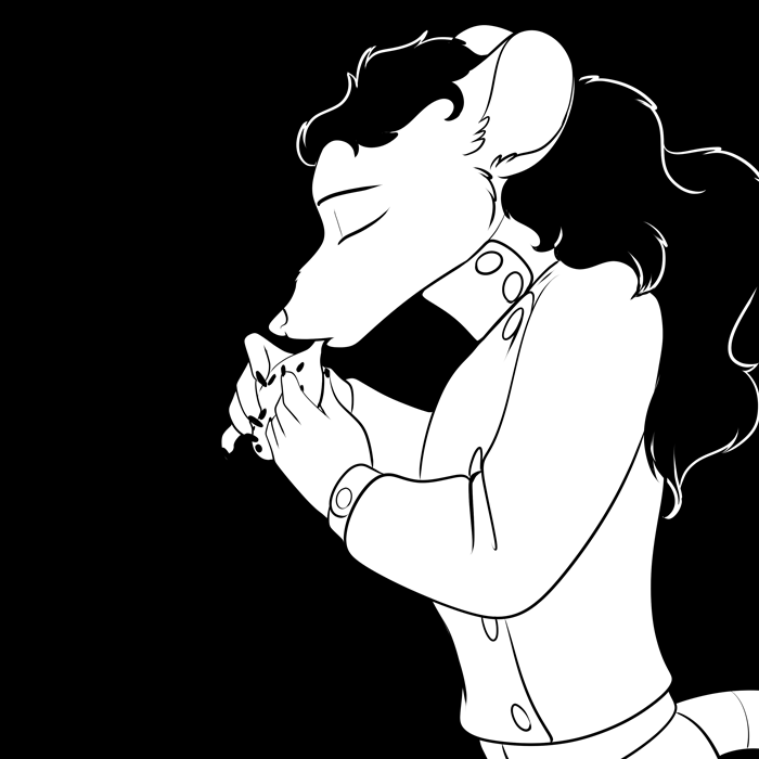 Inktober 2020 - Chiria playing the ocarina. — Art by Foxena