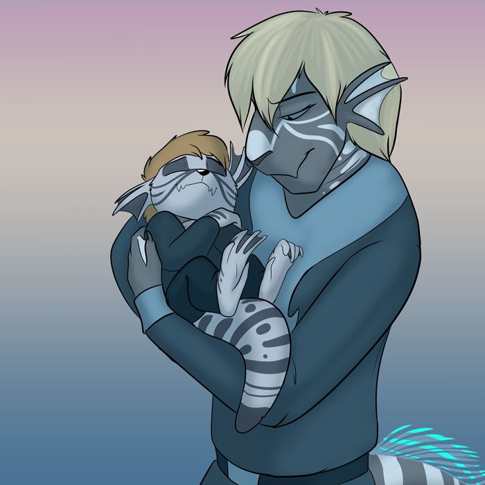 Darius as a toddler. — Art by Foxena