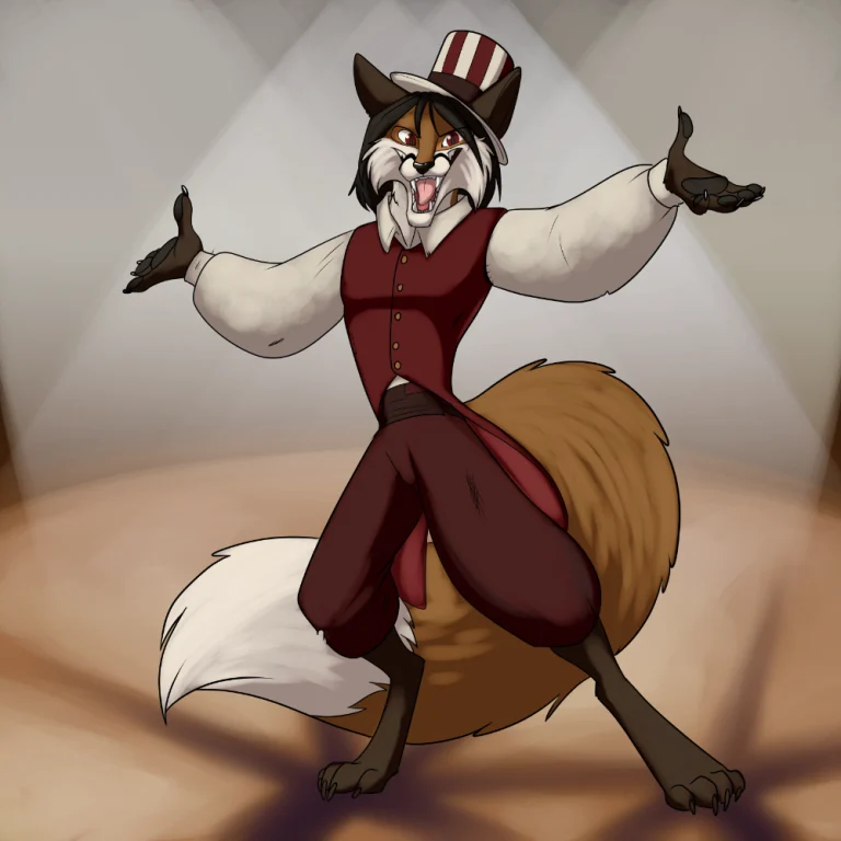"Welcome to my circus from Hell!" — Art by Foxena