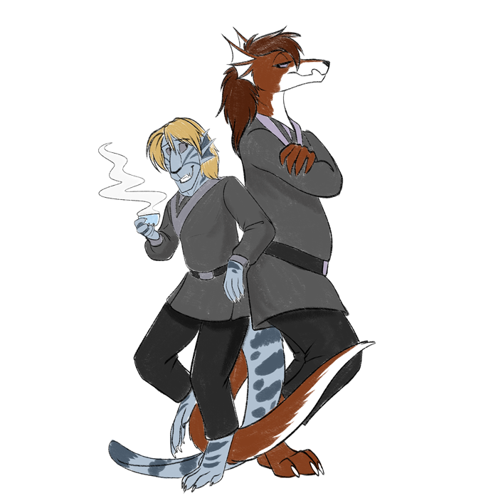 A "what if" scenario where Overlord Fox is also a Darnathi. — Art by Foxena