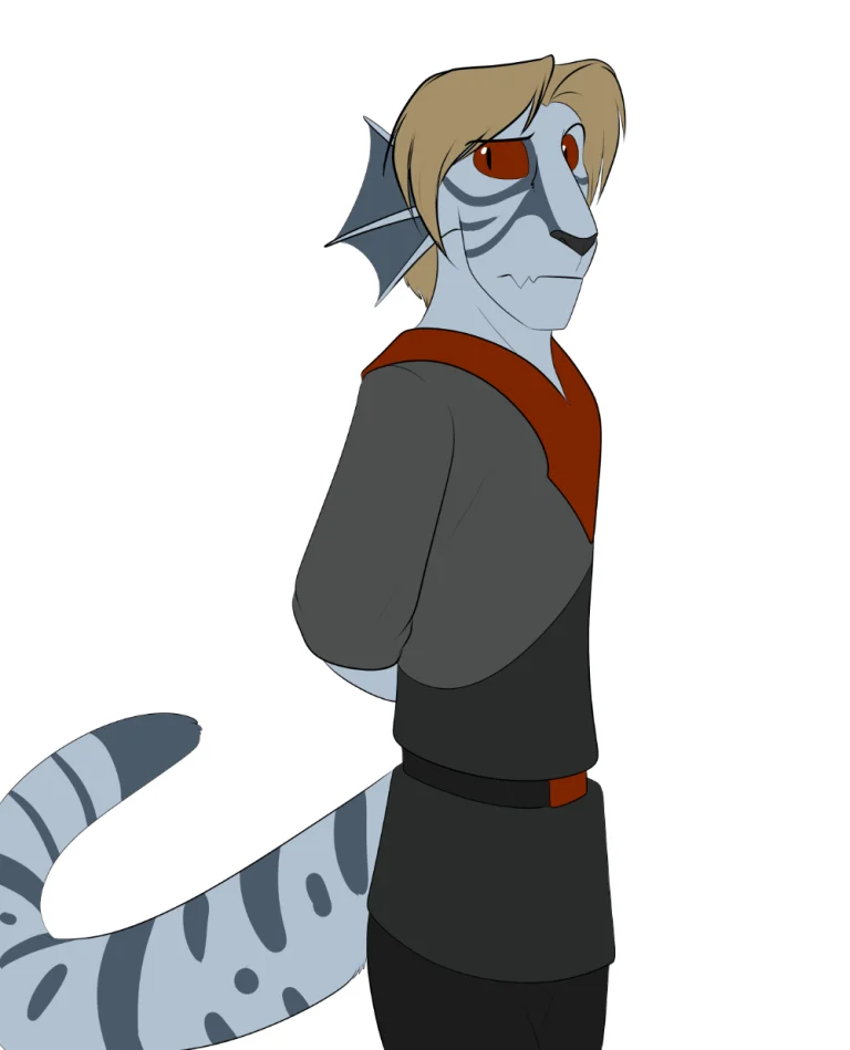 General Cadmius standing to attention. — Art by Foxena