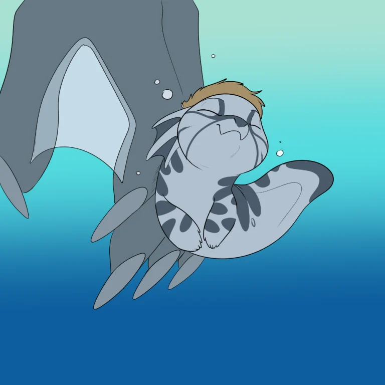 Darius as a tadpole. — Art by Foxena