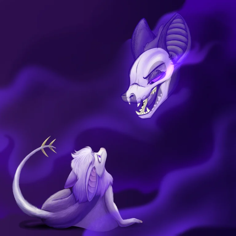 "Who are you?" — Art by Foxena