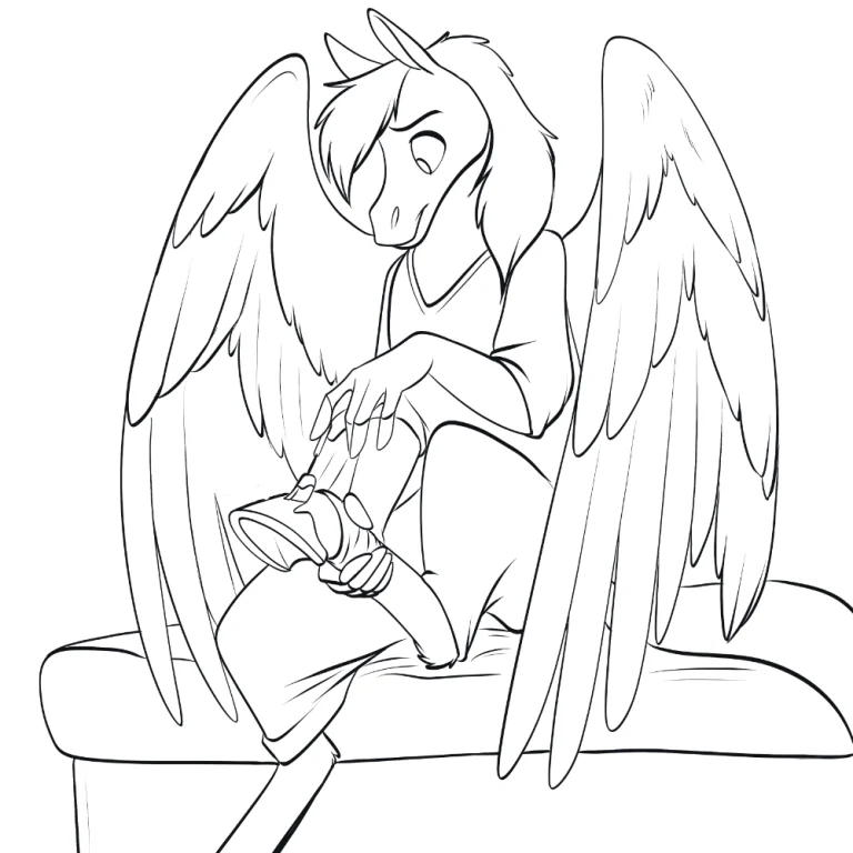 Rain painting her hooves. — Art by Foxena