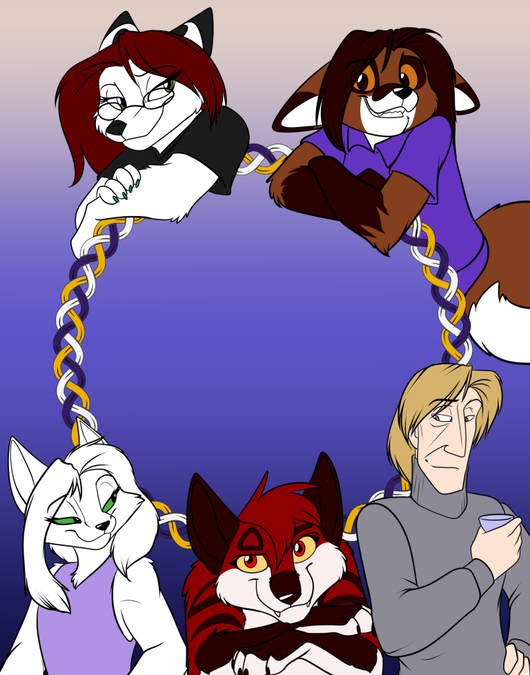 Advertisement for the tenth anniversary of the comic. — Art by Foxena