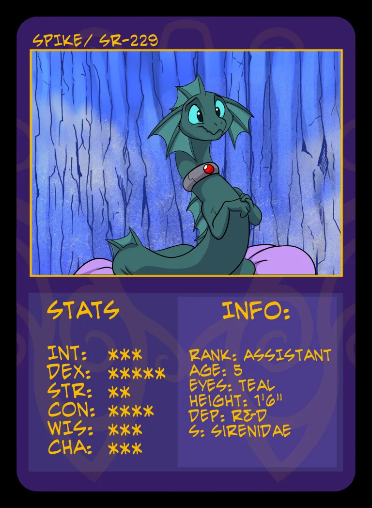 Minion trading card: Spike — Art by Foxena